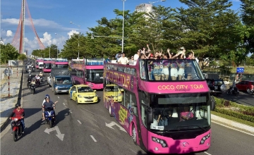Xe buýt 2 tầng COCO BUS phục vụ du lịch tại ĐÀ NẴNG
